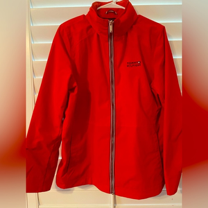 TOMMY HILFIGER |‎ Red Windbreaker Jacket Sz XL